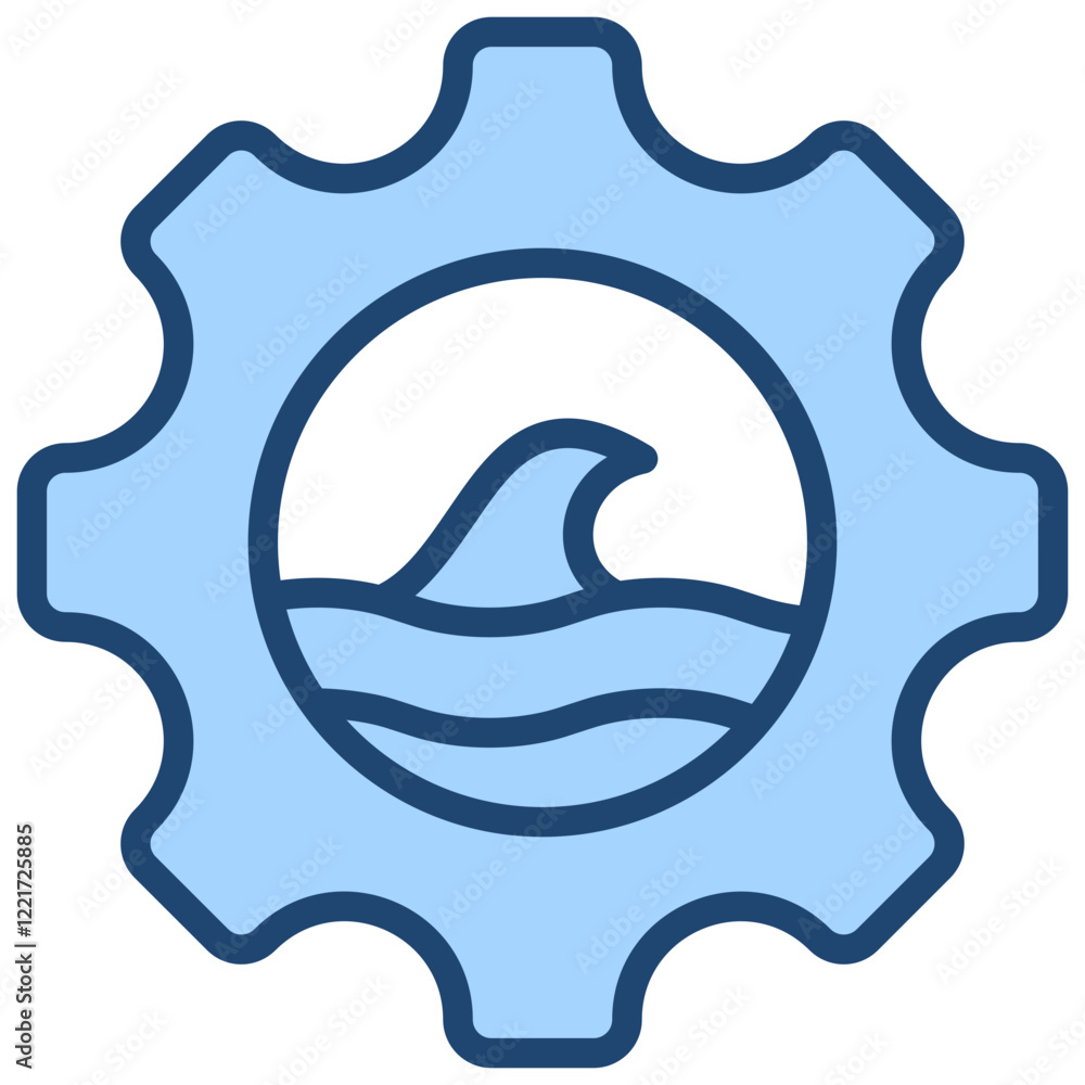 Wave Blue Icon Wave Blue Icon