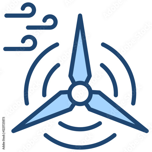 Wind Blue Icon