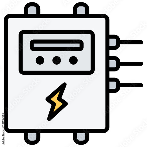 Inverter Outline Color Icon
