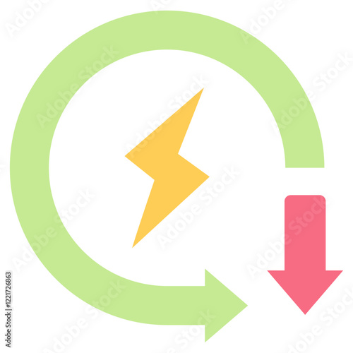 Energy Consumption Flat Icon