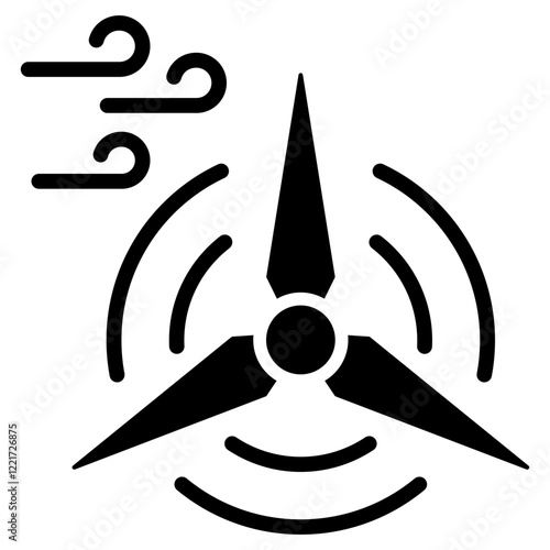 Wind Glyph Icon