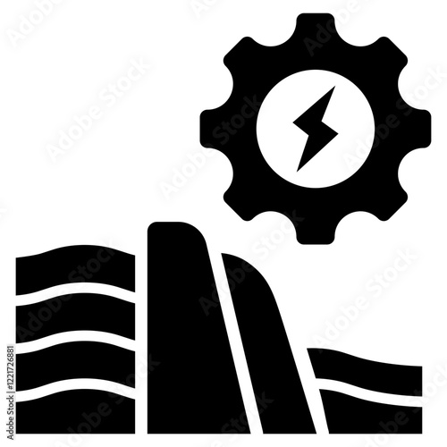Hydropower Glyph Icon
