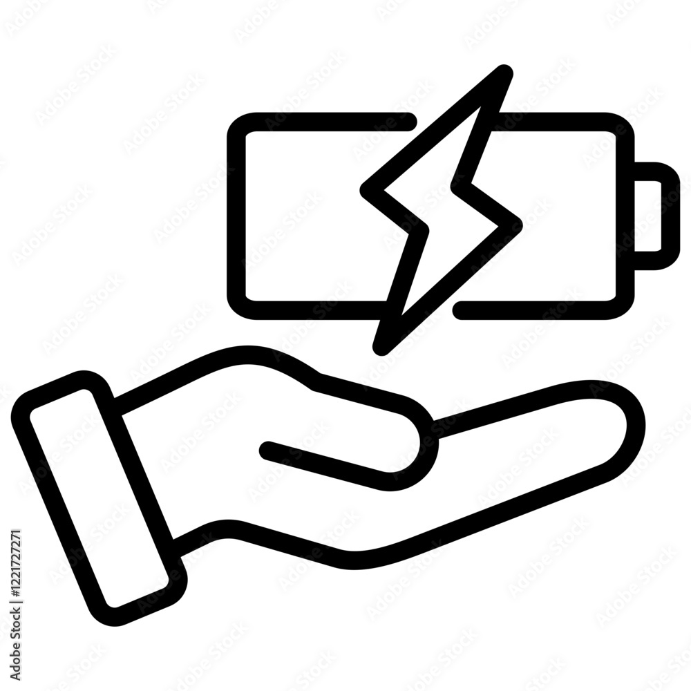 Battery Outline Icon Battery Outline Icon