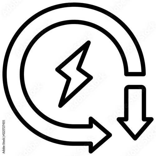 Energy Consumption Outline Icon