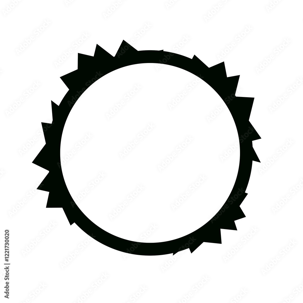 Black circle frame graphic for illustration Black circle frame graphic for illustration