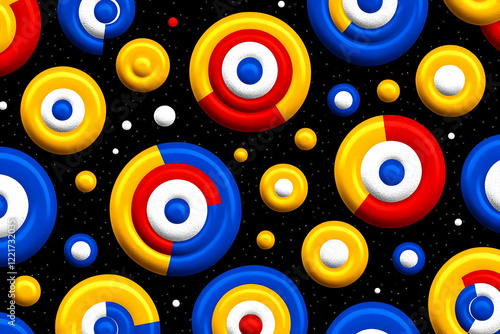 Abstract colorful circles pattern (1) photo