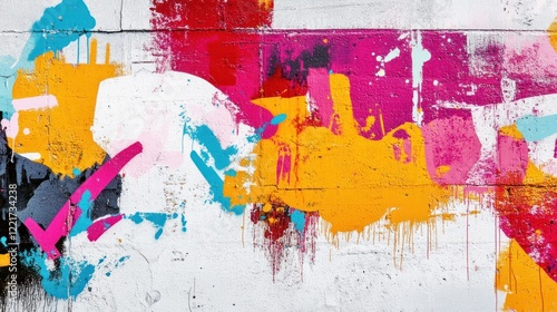 Wallpaper Mural Colorful urban wall graffiti art, abstract texture, city background, design element Torontodigital.ca