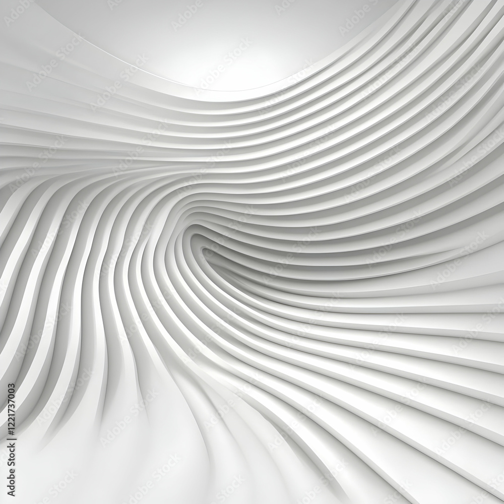 Abstract white curves, interior design, architectural background Abstract white curves, interior design, architectural background