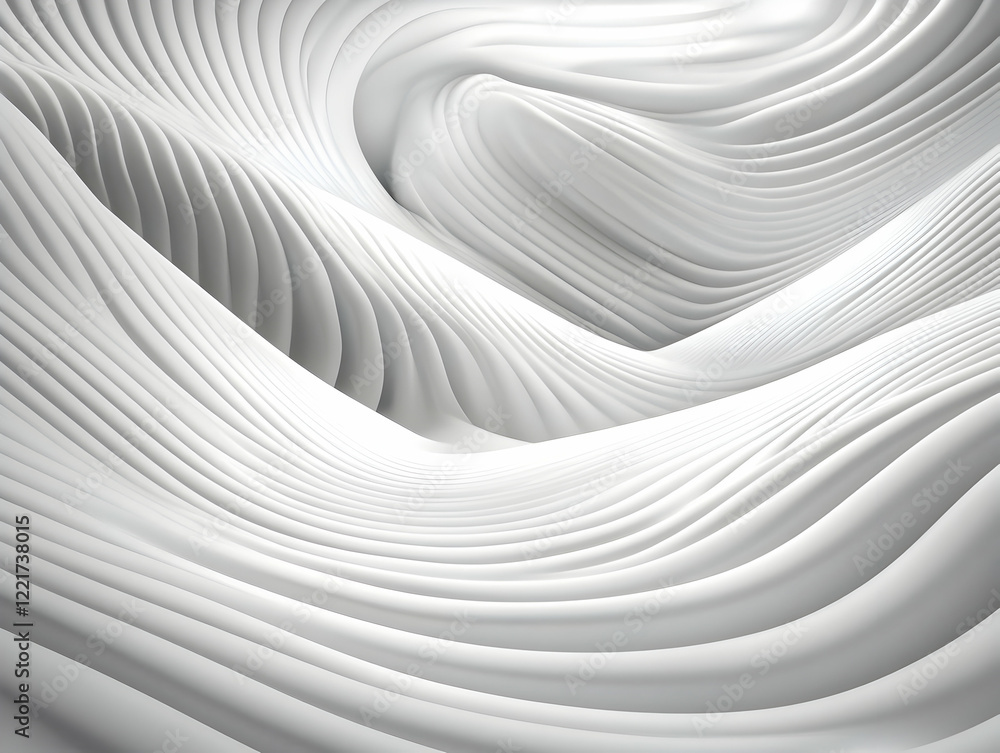 Obraz premium Abstract white wave design, background texture (3)
