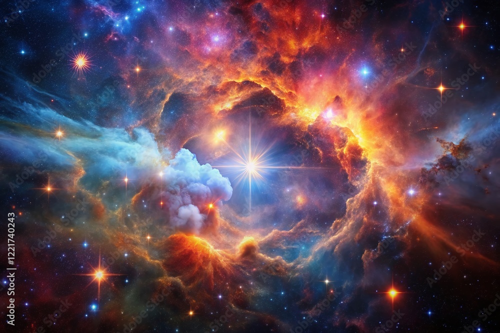 Cosmic Rays: Candid Shot of Light Beams in a Dark Nebula Cosmic Rays: Candid Shot of Light Beams in a Dark Nebula
