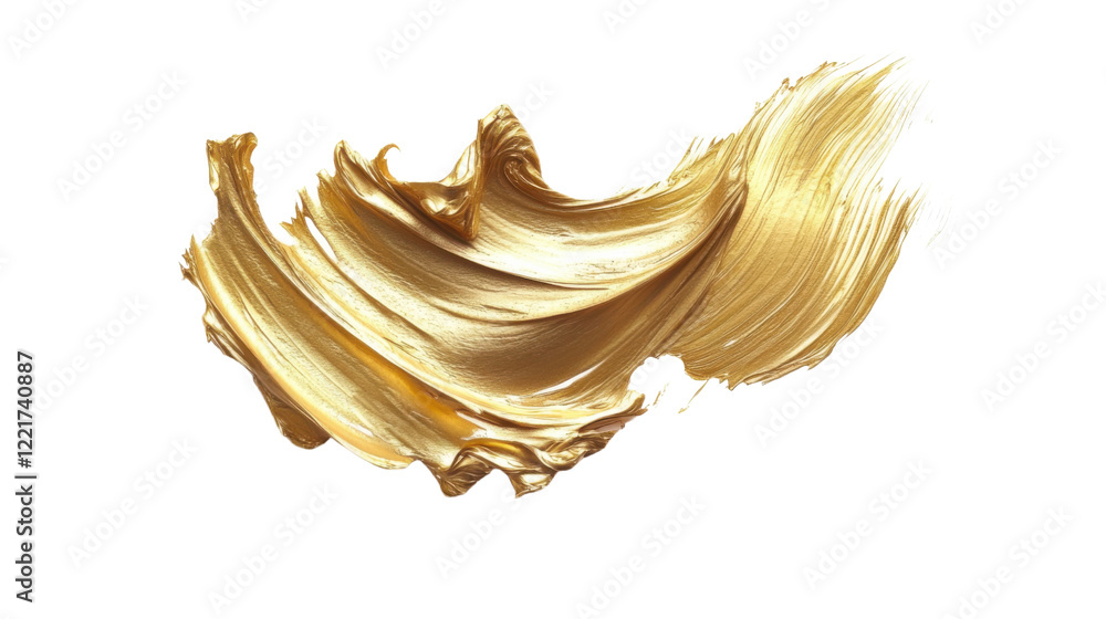 Obraz premium Gold paint splash on transparent background