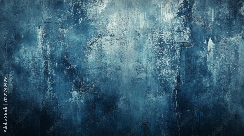 Obraz premium Abstract Blue Textured Wall Background Image