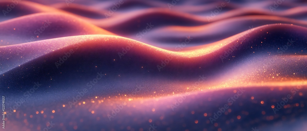 Fototapeta premium Glowing Abstract Waves Digital Art Background