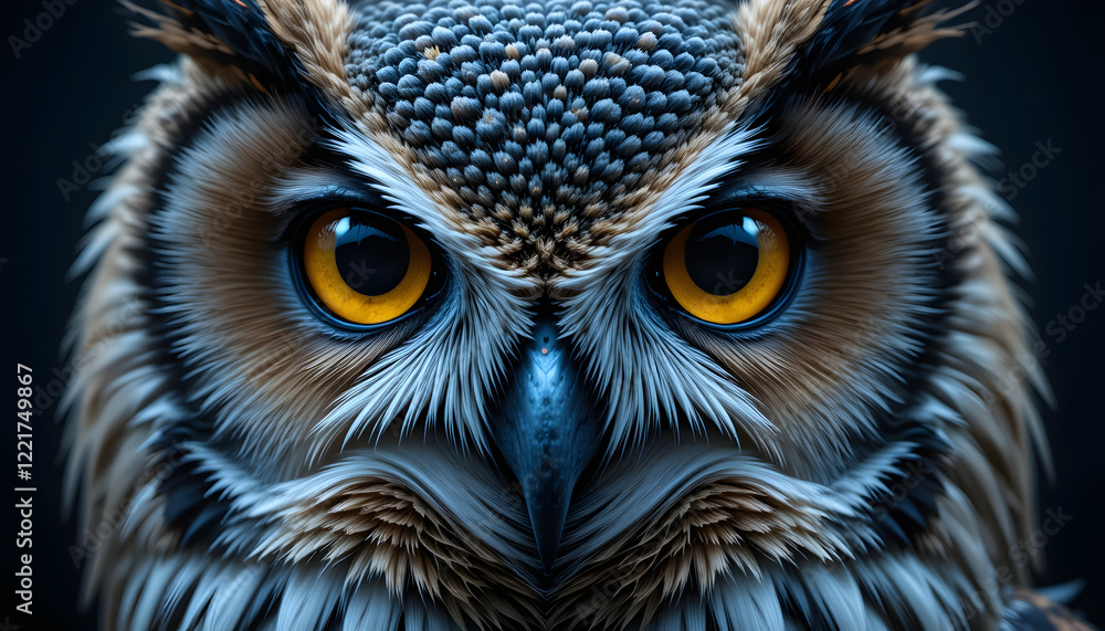 Owl headshot with closeup of face. Generative AI
Owl headshot with closeup of face. Generative AI