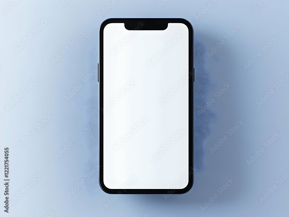 Blank phone screen, blue background, app mockup Blank phone screen, blue background, app mockup