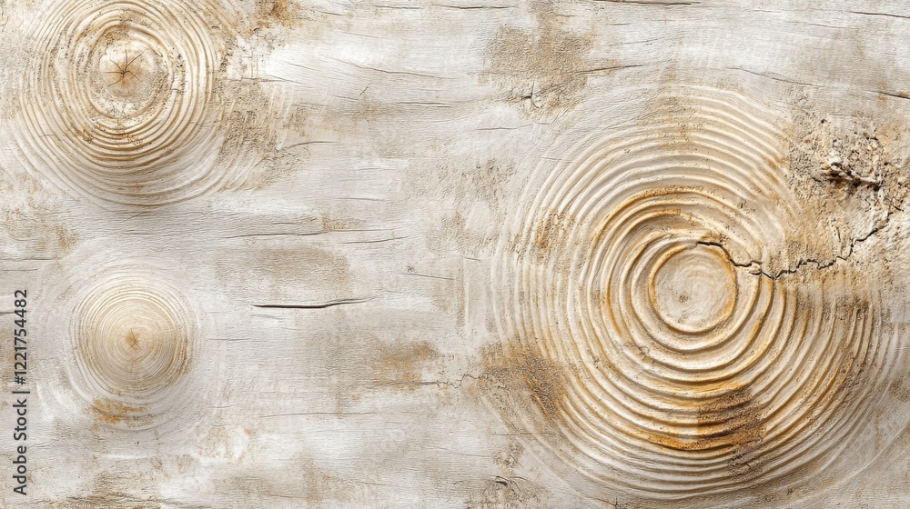 Obraz premium White Wooden Panel Showing Knots and Grain