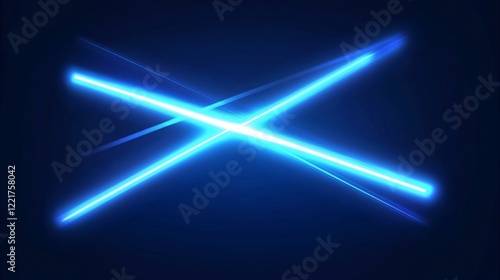 Wallpaper Mural Abstract blue lines with glowing effect on dark background, light trails Torontodigital.ca