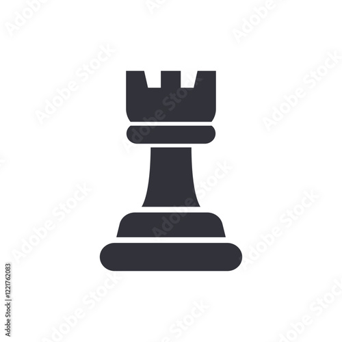 Chess solid icons, minimalist vector illustration ,simple transparent graphic element .Isolated on white background