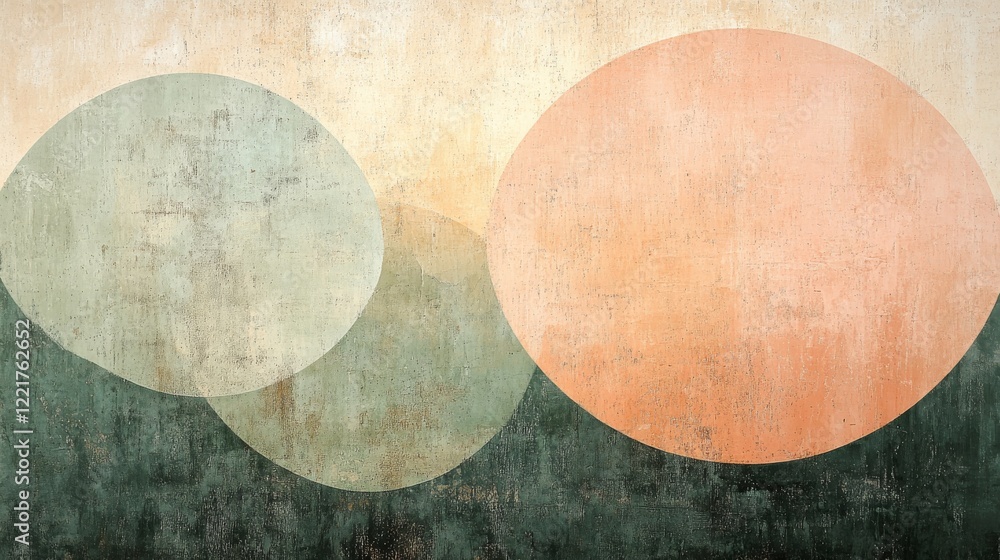 Abstract Art Featuring Overlapping Circles in Earthy Tones Abstract Art Featuring Overlapping Circles in Earthy Tones