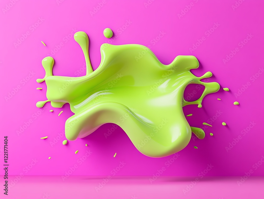 Artistic fonts, glowing in a combination of lime green and pink, surrounded by subtle purple accents, 3D illustration Artistic fonts, glowing in a combination of lime green and pink, surrounded by subtle purple accents, 3D illustration