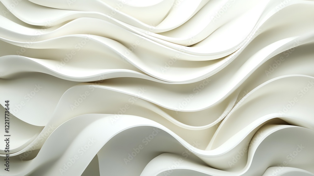 Obraz premium Organic flowing text, seamlessly integrated into surreal abstract designs, soft light, 3D illustration