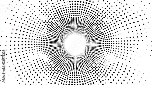 Abstract Black Dot Spiral Pattern Design