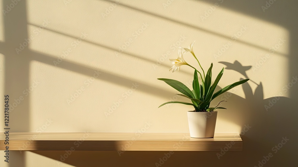 A simple Feng Shui home entryway with fresh flowers, a small plant, and an inviting atmosphere. A simple Feng Shui home entryway with fresh flowers, a small plant, and an inviting atmosphere.