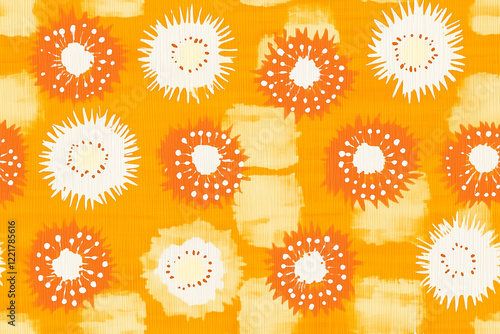 Vibrant summer bandhani pattern with sharp, clear edges. Perfect for textiles, wallpapers, and decor. A lively fusion of colors and designs for a fresh, modern aesthetic.