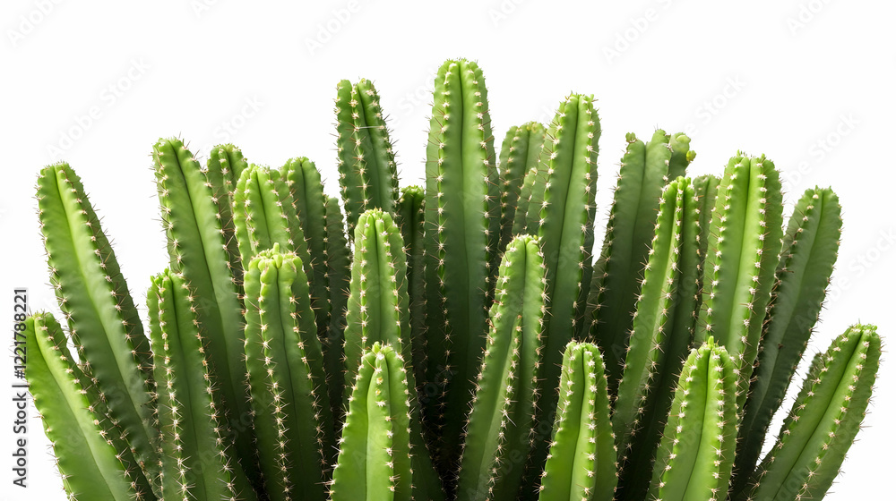 Green Cactus Plant Isolated on White Background for Natural Decor Green Cactus Plant Isolated on White Background for Natural Decor