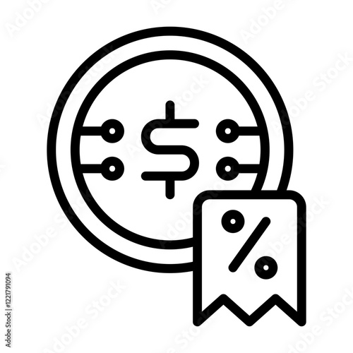 Cryptocurrency Tax Icon