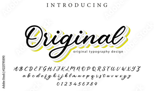 Original Font Stylish brush painted an uppercase vector letters, alphabet, typeface