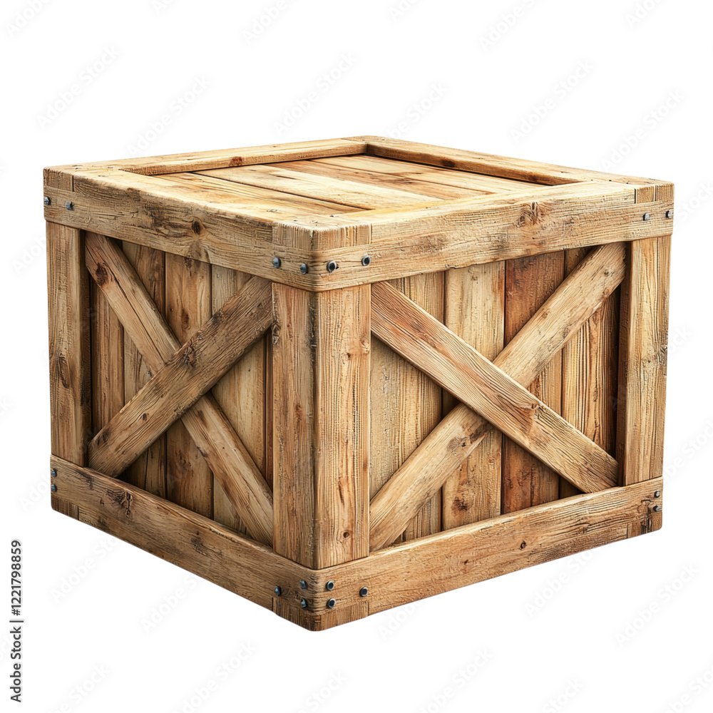 Wooden Crate for Storage and Transport Use in Rustic Style Wooden Crate for Storage and Transport Use in Rustic Style