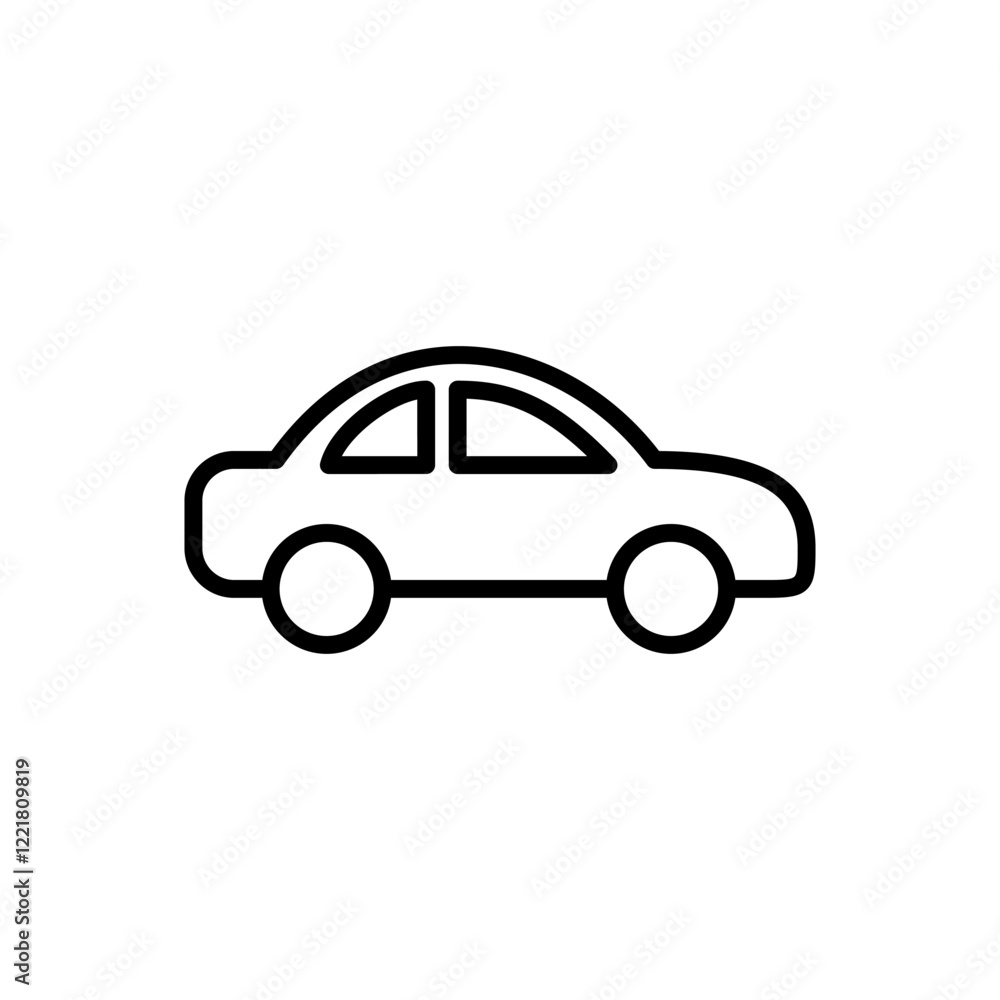 Fototapeta premium Car icon vector. car sign and symbol. small sedan