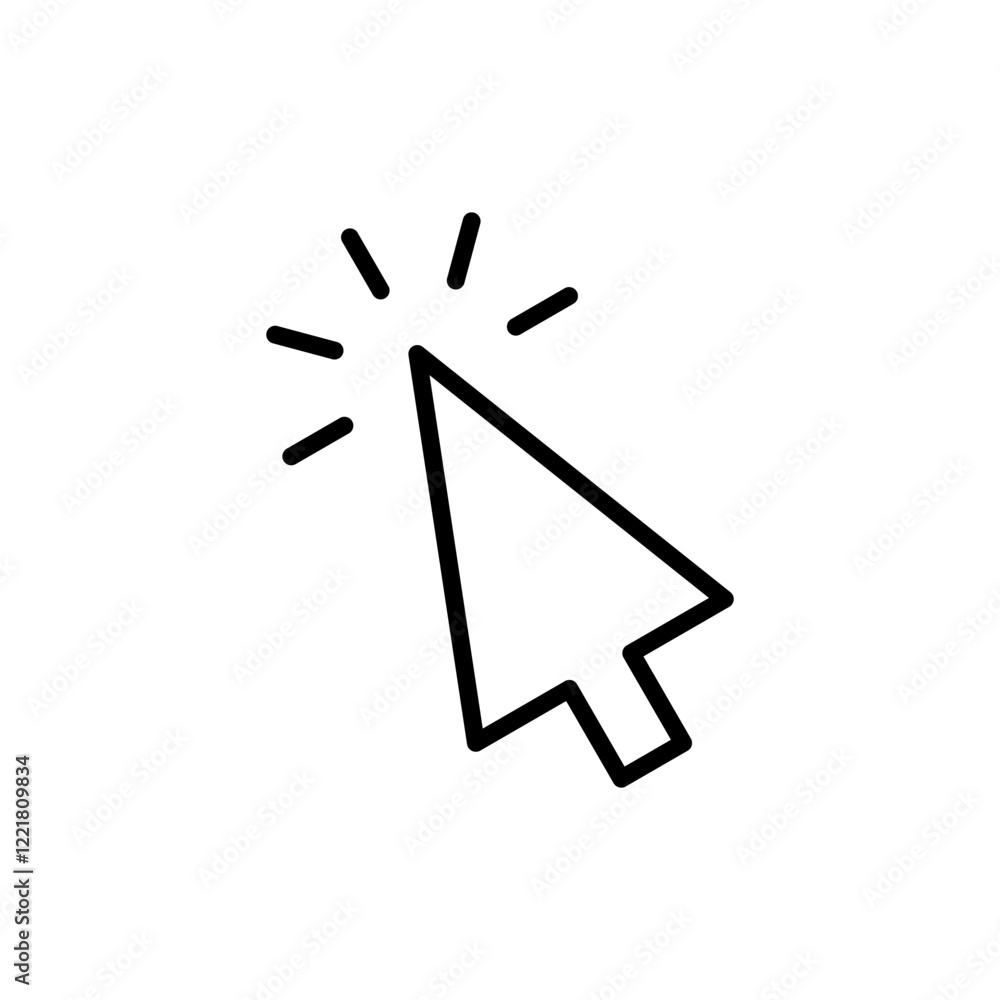 Click icon vector. pointer arrow sign and symbol. cursor icon Click icon vector. pointer arrow sign and symbol. cursor icon