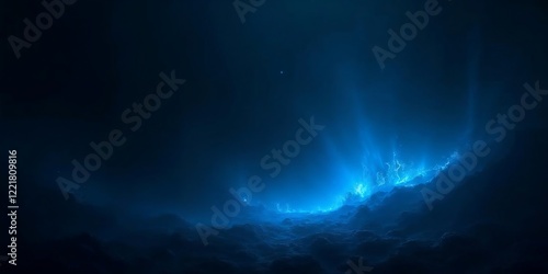 Wallpaper Mural Celestial Blue Nebula: A Cosmic Landscape of Glowing Energy Torontodigital.ca