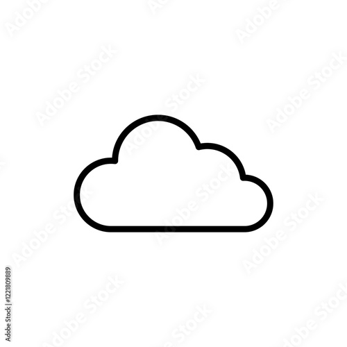 Cloud icon vector. cloud sign and symbol