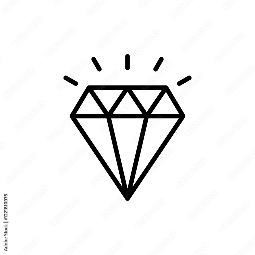Diamond icon vector. diamond gems sign and symbol Diamond icon vector. diamond gems sign and symbol
