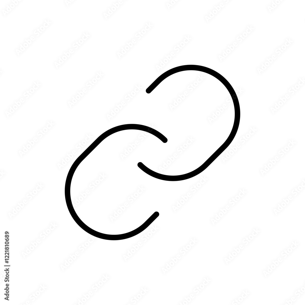 Link icon vector. Hyperlink chain sign and symbol Link icon vector. Hyperlink chain sign and symbol