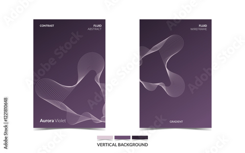 VERTICAL BACKGROUND 99 EDITABLE DARK COLOR COVER DESIGN, WITH FLUID WIREFRAME ARTWORK FOR A LOT OF DESIGN NEEDS