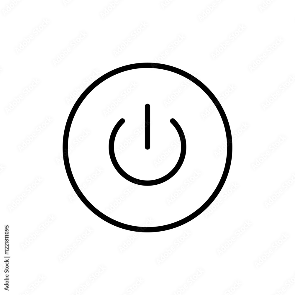 Power icon vector. Power Switch sign and symbol. Electric power