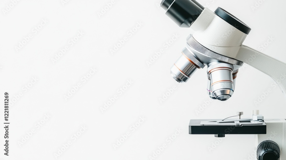 A high-resolution close-up of a medical specimen being analyzed under a microscope, with visible details of the sample, against a white background A high-resolution close-up of a medical specimen being analyzed under a microscope, with visible details of the sample, against a white background