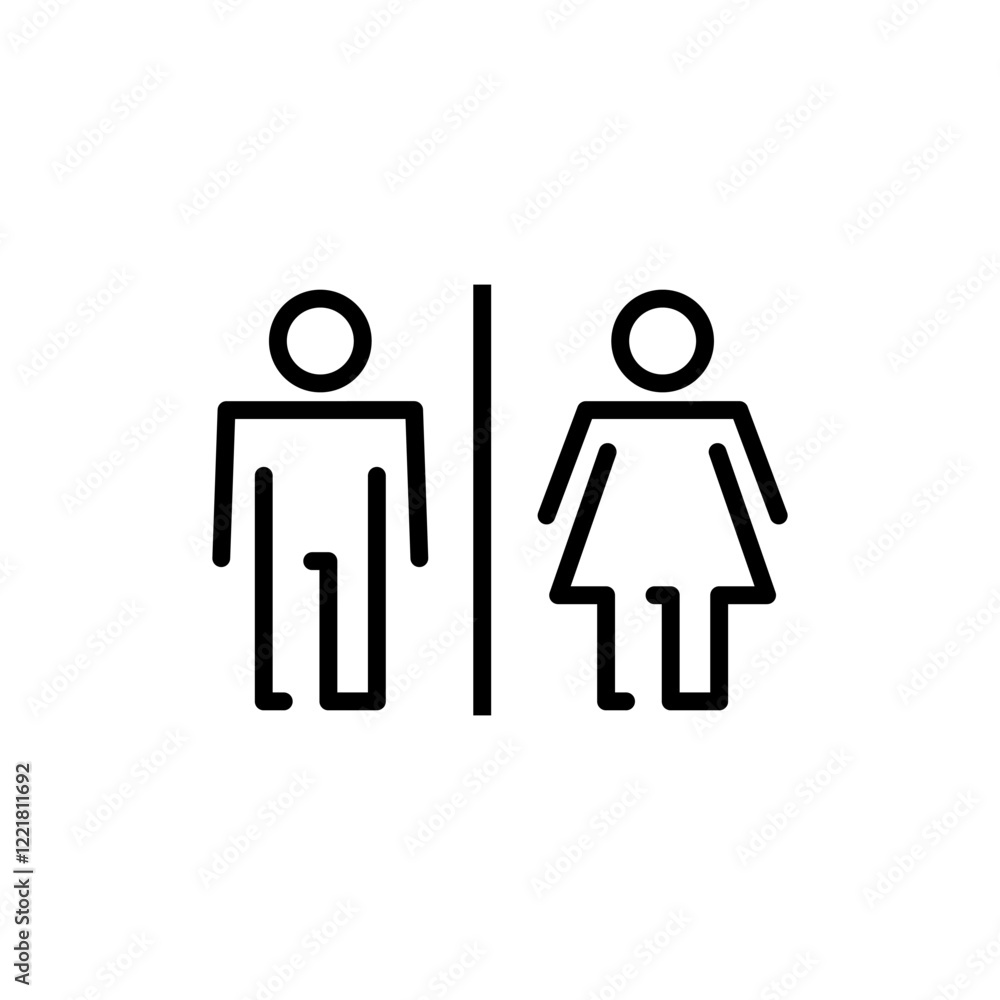 Toilet icon vector. Girls and boys restrooms sign and symbol. bathroom sign. wc, lavatory Toilet icon vector. Girls and boys restrooms sign and symbol. bathroom sign. wc, lavatory