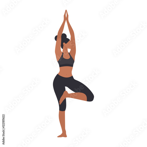 A women do yoga illustration fitness woman vector