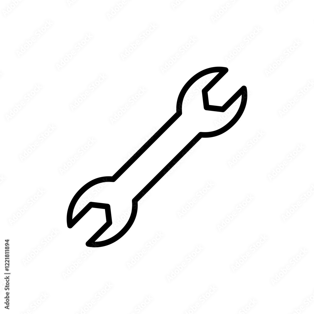 Wrench icon vector. repair icon. tools sign and symbol Wrench icon vector. repair icon. tools sign and symbol