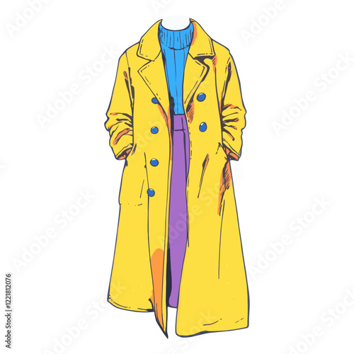 Coat illustration clothing fashion vector
