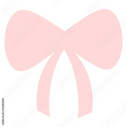 Abstract bow ribbon illustration minimalist simple vector