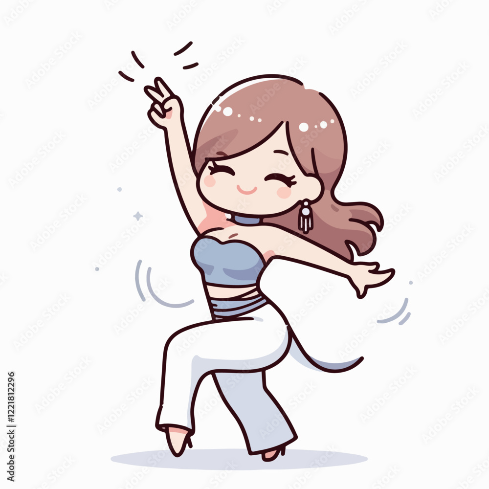 cartoon vector illustration of someone dancing cartoon vector illustration of someone dancing