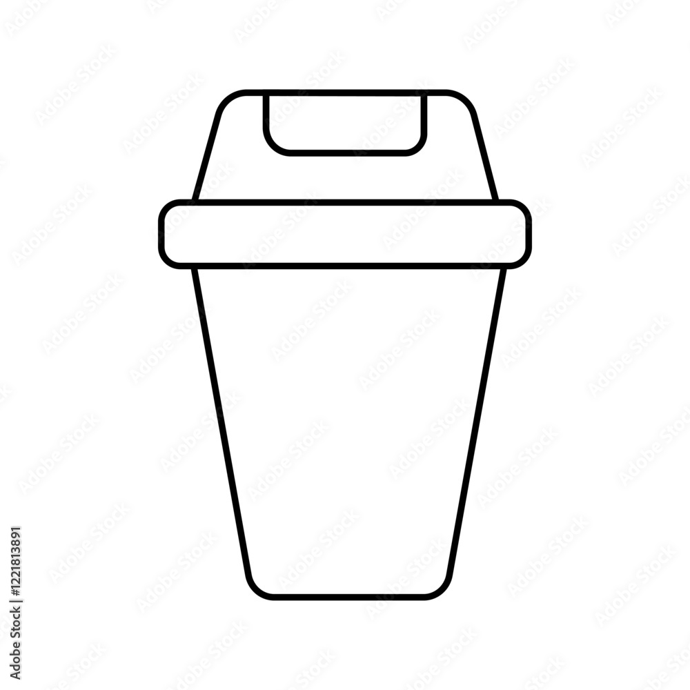 wastebasket silhouette icon design template wastebasket silhouette icon design template