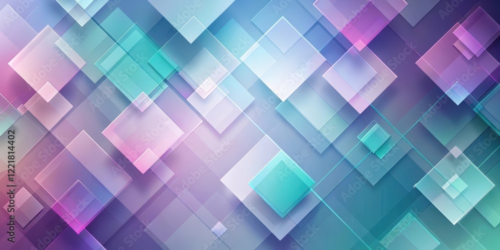 Abstract Geometric Design with Overlapping Pastel Squares and Rectangles Abstract Geometric Design with Overlapping Pastel Squares and Rectangles