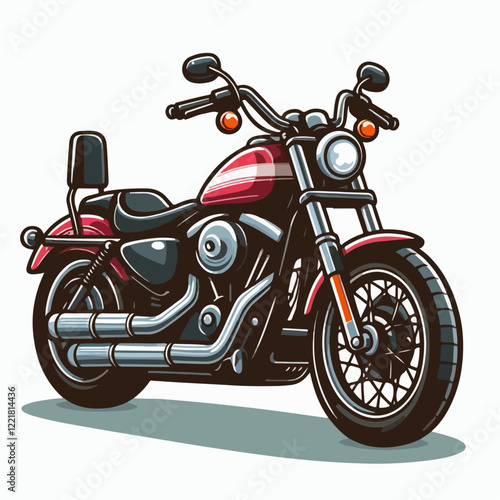 harley motorbike vector illustration